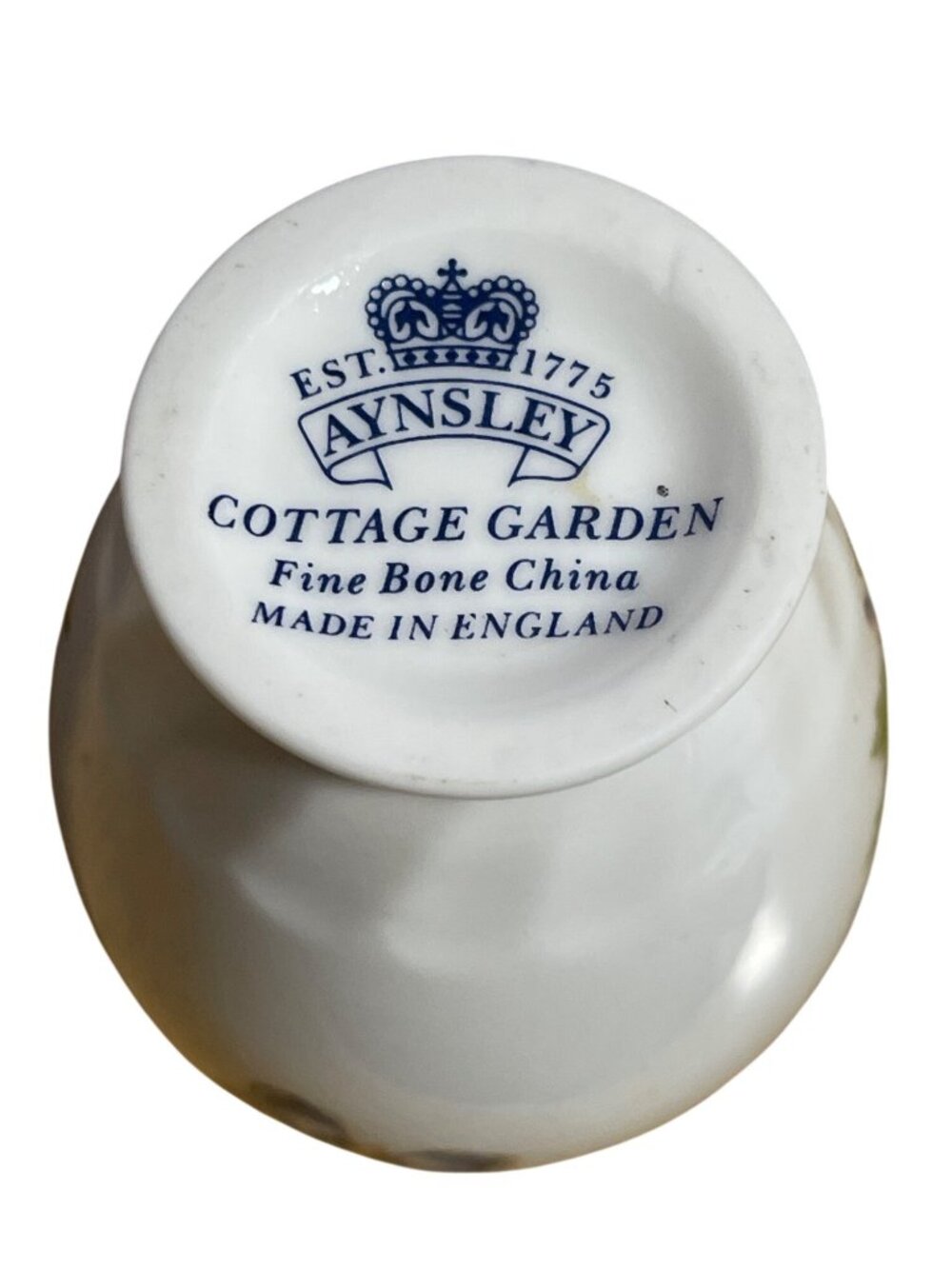 Aynsley Cottage Garden Fine Bone China Vase 3.5" Butterfly Floral England  VTG - Picture 5 of 8